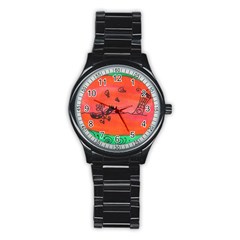 Flying Eyebird Stainless Steel Round Watch by snowwhitegirl