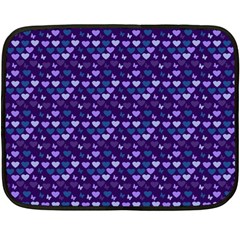 Hearts Butterflies Blue Fleece Blanket (mini) by snowwhitegirl