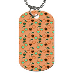 Peach Cherries Dog Tag (two Sides) by snowwhitegirl