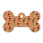 Peach Cherries Dog Tag Bone (Two Sides) Front