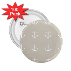 Lt Grey Anchors 2 25  Buttons (100 Pack)  by snowwhitegirl