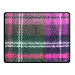 Pink Plaid Flannel Double Sided Fleece Blanket (small)  by snowwhitegirl