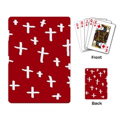 Red White Cross Playing Card by snowwhitegirl