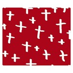 Red White Cross Double Sided Flano Blanket (Small)  50 x40  Blanket Back