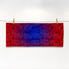 Red Music Blue Moon Hand Towel by snowwhitegirl
