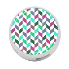 Zigzag Chevron Pattern Aqua Purple 4-port Usb Hub (one Side) by snowwhitegirl