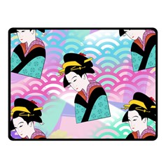Japanese Abstract Fleece Blanket (small) by snowwhitegirl