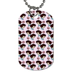 Redhead Girl Pink Dog Tag (one Side) by snowwhitegirl