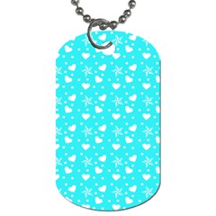 Hearts And Star Dot Blue Dog Tag (two Sides) by snowwhitegirl