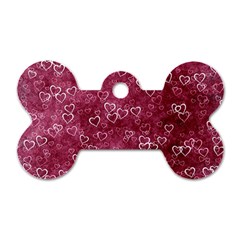 Heart Pattern Dog Tag Bone (two Sides) by snowwhitegirl