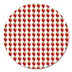Strawberries Magnet 5  (round) by snowwhitegirl