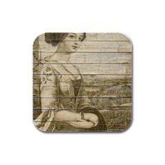 Lady 2523423 1920 Rubber Square Coaster (4 Pack)  by vintage2030