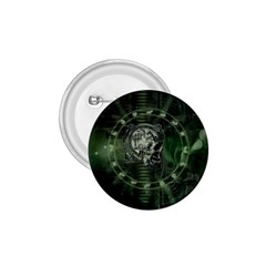 Awesome Creepy Mechanical Skull 1 75  Buttons by FantasyWorld7