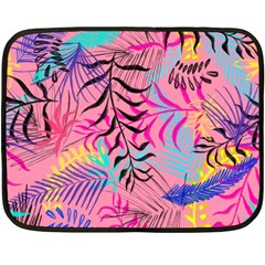 Illustration Reason Leaves Design Fleece Blanket (mini) by Sapixe