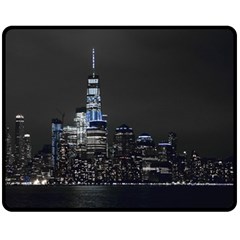 New York Skyline New York City Fleece Blanket (medium)  by Nexatart