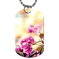 Paradise Apple Blossoms Dog Tag (two Sides) by FunnyCow