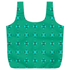 Modern Bold Geometric Green Circles Sm Full Print Recycle Bag (xl) by BrightVibesDesign