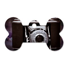 Vintage Camera Dog Tag Bone (one Side) by snowwhitegirl