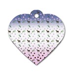 Ombre Deer Pattern Dog Tag Heart (One Side) Front
