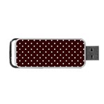 Little  Dots Maroon Portable USB Flash (One Side) Front