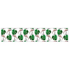 Flamingo Leaf Patttern Small Flano Scarf by snowwhitegirl
