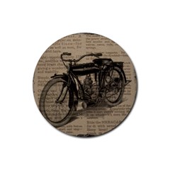 Bicycle Letter Rubber Coaster (round)  by vintage2030