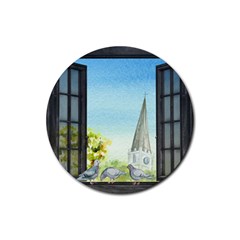 Town 1660455 1920 Rubber Round Coaster (4 Pack)  by vintage2030