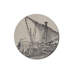 Ship 1515860 1280 Rubber Coaster (round)  by vintage2030