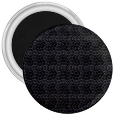 Wavy Grid Dark Pattern 3  Magnets by dflcprints