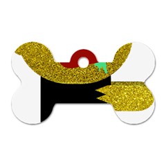 Golden Zombie Dog Tag Bone (two Sides) by snowwhitegirl