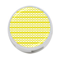 Circles Lines Yellow Modern Pattern 4-port Usb Hub (one Side) by BrightVibesDesign