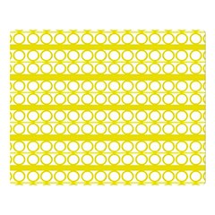 Circles Lines Yellow Modern Pattern Double Sided Flano Blanket (large)  by BrightVibesDesign