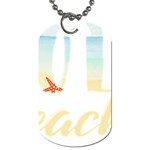 Hola Beaches 3391 Trimmed Dog Tag (Two Sides) Back