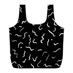 Scribbles Lines Drawing Picture Full Print Recycle Bag (L) Back