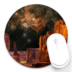 Geology Sand Stone Canyon Round Mousepads by Simbadda