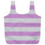 Bold Stripes Soft Pink Pattern Full Print Recycle Bag (XL) Back