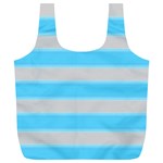 Bold Stripes Turquoise pattern Full Print Recycle Bag (XL) Front