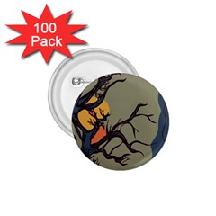 Art Drawing Abstract Blue Yellow 1 75  Buttons (100 Pack)  by Celenk