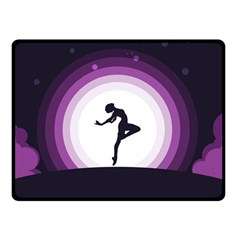 Woman Moon Fantasy Composing Night Double Sided Fleece Blanket (small)  by Celenk