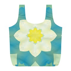 Pattern Flower Abstract Pastel Full Print Recycle Bag (l) by Simbadda