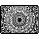 Graphic Design Round Geometric Fleece Blanket (Large)  80 x60  Blanket Front