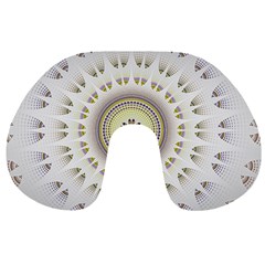 Mandala Fractal Decorative Travel Neck Pillows by Simbadda