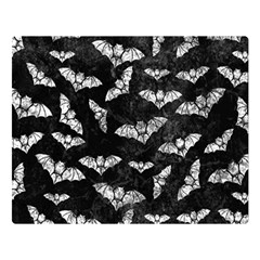 Vintage Halloween Bat Pattern Double Sided Flano Blanket (large)  by Valentinaart