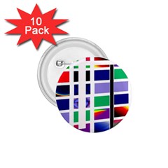 Color Graffiti Pattern Geometric 1 75  Buttons (10 Pack) by Nexatart
