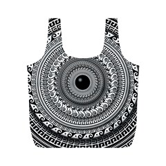 Graphic Design Round Geometric Full Print Recycle Bag (m) by Nexatart
