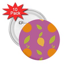 Seamlessly Pattern Fruits Fruit 2 25  Buttons (10 Pack)  by Nexatart