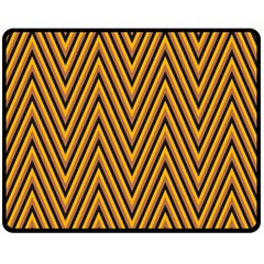 Chevron Brown Retro Vintage Fleece Blanket (medium)  by Sapixe