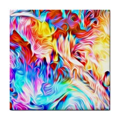 Background Drips Fluid Colorful Tile Coasters by Sapixe