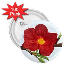 Deep Plumb Blossom 2 25  Buttons (100 Pack)  by lwdstudio