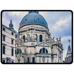 Santa Maria Della Salute Church, Venice, Italy Fleece Blanket (large)  by dflcprintsclothing